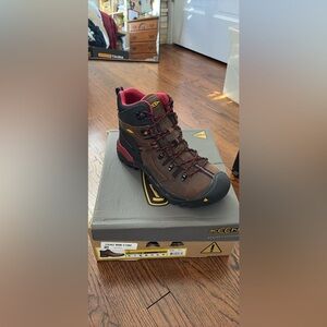 Keen Men’s Pittsburgh 6” Waterproof Boot (Steel Toe) Size 11.5 Brown